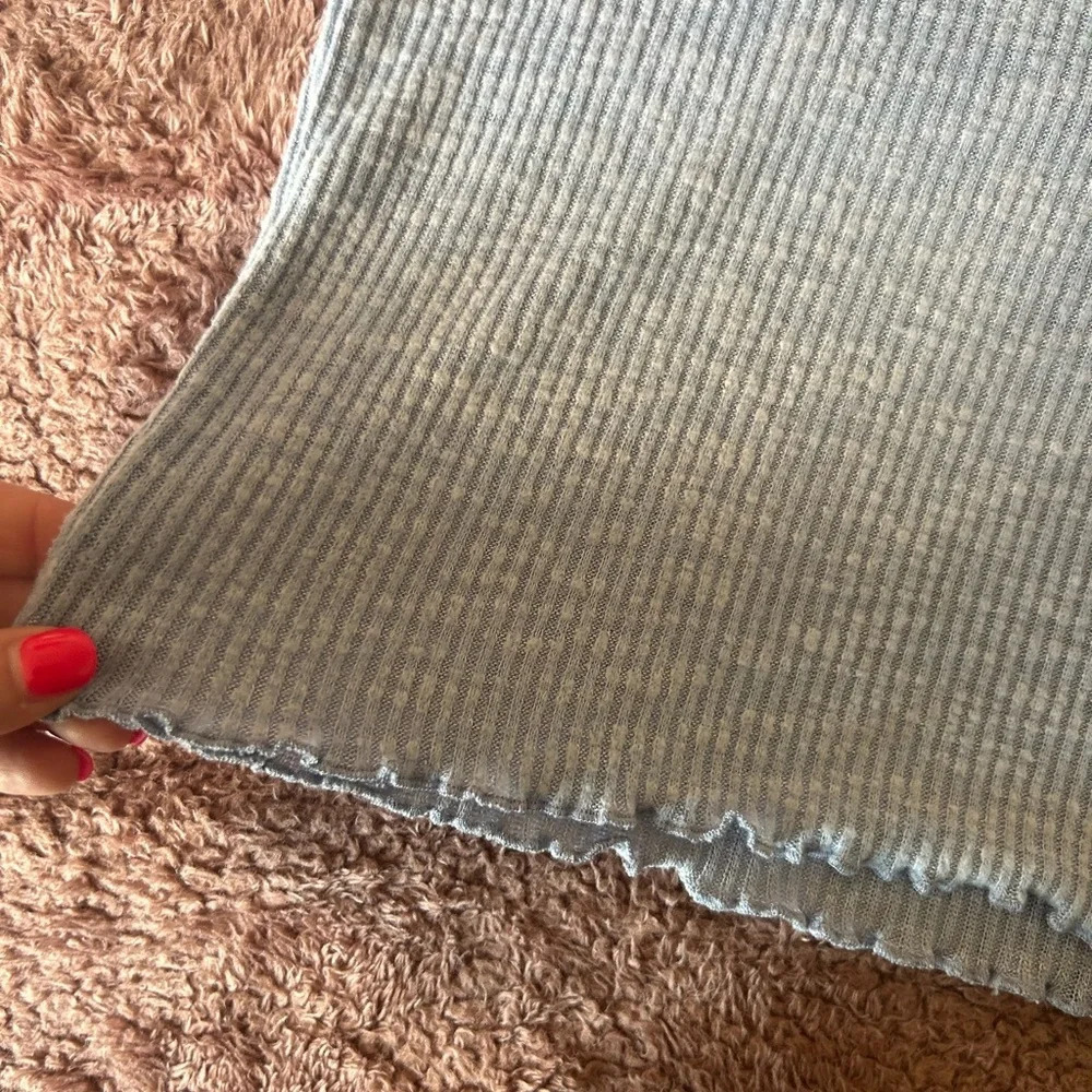 Ribbed Light Blue Baby American Eagle Tee - Picture 4 of 4